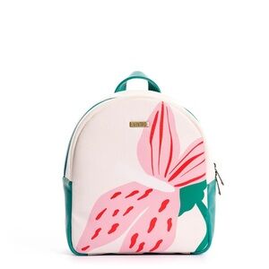 Floral Print Backpack with Teal Accents